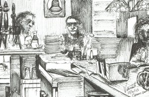 Cheers Bar Boston USA, 2003, (Inkoust na papíře) od Vincent Alexander Booth