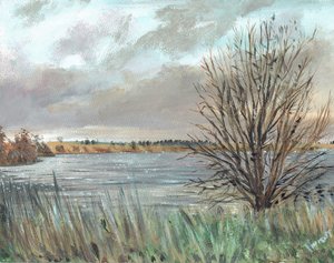 Fannyside Loch, 2009, (akryl na plátně) od Vincent Alexander Booth