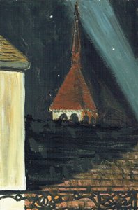 Pohled na střechu Laignes France v noci, 2006 od Vincent Alexander Booth