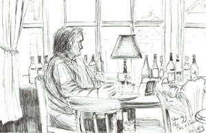 Muž v hospodě po jídle, 2006 od Vincent Alexander Booth