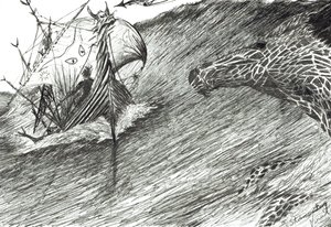 Storm Creators Atlantic, 2012, (tuš na papíře) od Vincent Alexander Booth