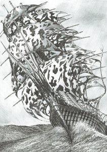 Storm Creators Severní moře, 2017, (tuš na papíře) od Vincent Alexander Booth