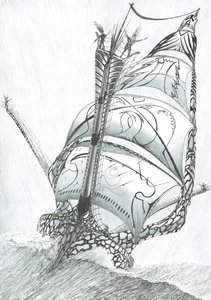 Storm Creators Sibuyan Sea, 2017, (tuš na papíře) od Vincent Alexander Booth