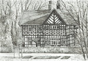 The Gatehouse at Bramhall Park, 2007, (inkoust na papíře) od Vincent Alexander Booth
