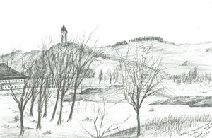 Wallaceův pomník; 2007; (inkoust na papíře) od Vincent Alexander Booth