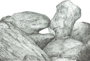 kissing rocks na Kinder Scout, 2007 od Vincent Alexander Booth