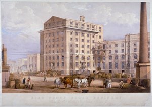 Rafinérie cukru v Leman Street, Stepney, Londýn, 1851