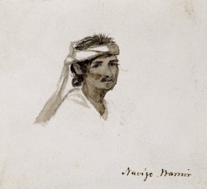 Navajo Warrior, 1869-1871 (akvarel)