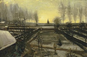 Farní zahrada v Nuenen ve sněhu, 1885. od Vincent van Gogh
