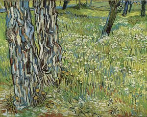 Kmeny stromů v trávě, 1890. od Vincent van Gogh