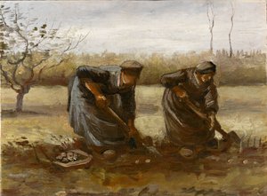 Dvě selské ženy kopající brambory, 1885. od Vincent van Gogh