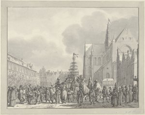 Příjezd Francouzů na Grote Markt v Haarlemu, 1795