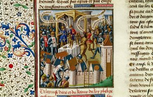 The Capture of Acre, c1191, 15. století od Vincent of Beauvais