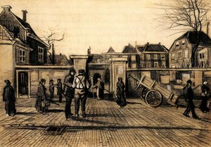 1882, Vchod do Stadsbank van Lening v Haagu. Vincent van Gogh od Vincent van Gogh