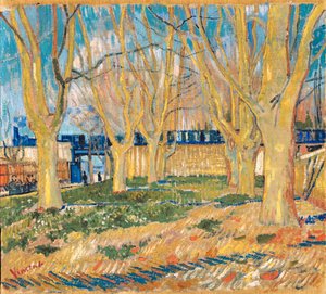 "Alej platanů u nádraží Arles" (Alej platanů u nádraží Arles) Obraz Vincenta van Gogha (1853-1890) 1888 Paříž, Rodinovo muzeum od Vincent van Gogh