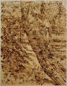 Strom s břečťanem v zahradě sanatoria od Vincent van Gogh