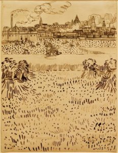 Pohled na Arles přes kukuřičná pole od Vincent van Gogh