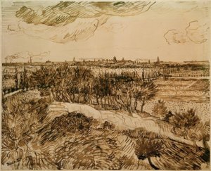 Pohled na Arles z Montmajour od Vincent van Gogh