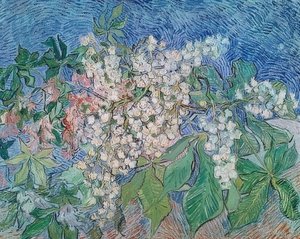 Kvetoucí kaštanové větve. 1890 od Vincent van Gogh