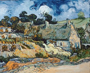 Chaumes de Cordeville do Auvers-Sur-Oise (olej na plátně od Vincent van Gogh