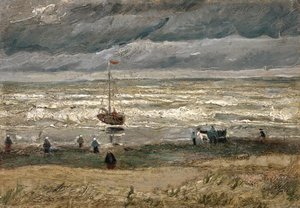 Nizozemsky: Zeegezicht bij Scheveningen Pohled na moře u Scheveningenu od Vincent van Gogh