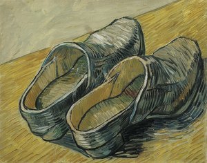 Pár kožených dřeváků. 1889 od Vincent van Gogh