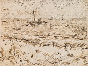 Rybářské lodě v Saintes-Maries-de-la-Mer od Vincent van Gogh
