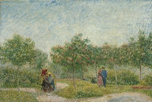 Zahrada na Montmartru s milenci od Vincent van Gogh