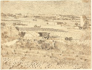Sklizeň – pláně La Crau od Vincent van Gogh