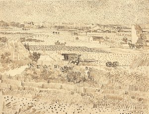Sklizeň – pláně La Crau, 1888. od Vincent van Gogh