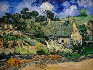 Dům se slaměným stropem v Cordeville od Vincent van Gogh