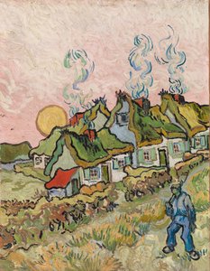 Domy a postava od Vincent van Gogh