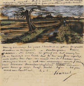 Kopfweide, Dopis Theo van Goghovi. 1882 od Vincent van Gogh