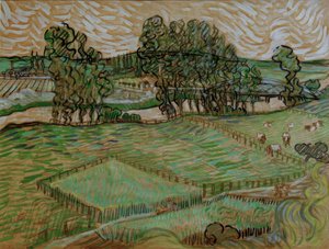 Krajina s mostem přes Oise od Vincent van Gogh