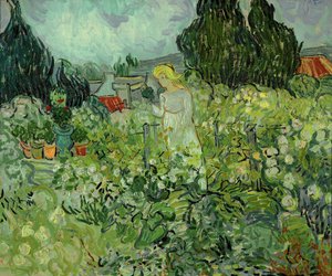 Mlle. Gachet ve své zahradě v Auvers-sur-Oise... (olej na plátně) od Vincent van Gogh