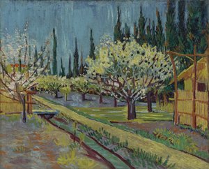 Orchard ohraničený cypřiši od Vincent van Gogh