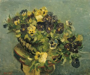 ""Košík macešek"" (Košík macešek) Obraz Vincenta van Gogha (1853-1890) 1886 Rozměr 46x55,5 cm cm Van Goghovo muzeum, Amsterdam od Vincent van Gogh