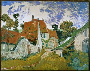 Rue a Auvers (olej na plátně) od Vincent van Gogh