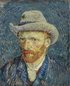 Autoportrét se šedým plstěným kloboukem od Vincent van Gogh