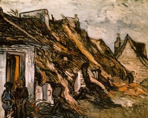 Doškové chatrče v Chaponvalu od Vincent van Gogh