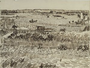 Sklizeň v Provence pro Émile Bernarda, 1888 od Vincent van Gogh
