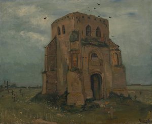Stará kostelní věž v Nuenenu (Selský hřbitov) od Vincent van Gogh