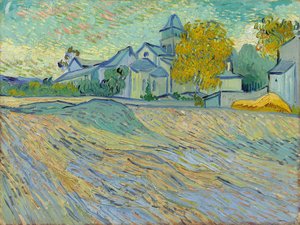 Pohled na azyl a kapli Saint-Remy, 1889 od Vincent van Gogh