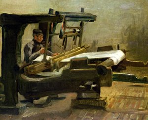 Weaver at the Loom, Facing Right, 1884 od Vincent van Gogh