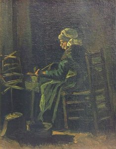 Žena u kolovratu, 1885 od Vincent van Gogh