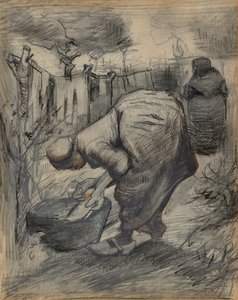 Žena u vany, v zahradě od Vincent van Gogh