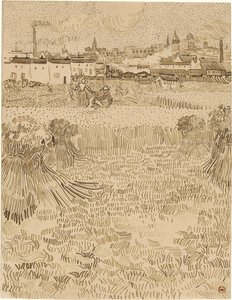 Arles. Pohled z Wheatfields (1888) od Vincent van Gogh