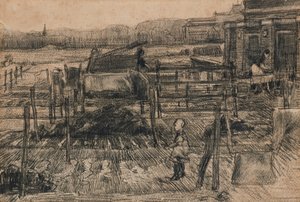 Zadní dvory se dvěma postavami (1882) od Vincent van Gogh