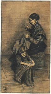 Sien, -Sitting-on-a-Basket, -s-a-Girl F1072 Vincent van Gogh od Vincent van Gogh