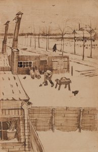 Pohled z okna studia Vincents v zimě I (1883) od Vincent van Gogh